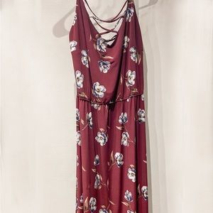 Strappy, midi length, floral dress